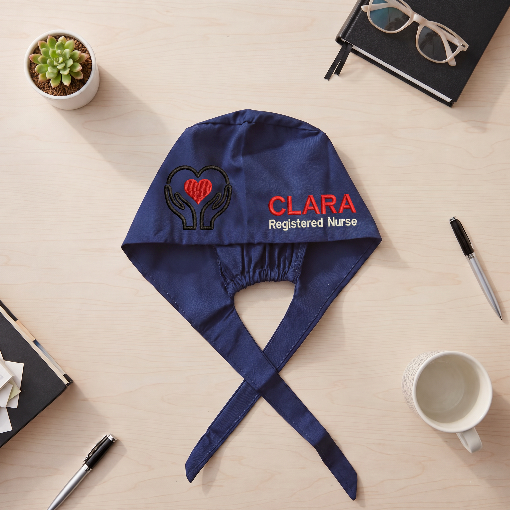 Registered Nurse Embroidered Scrub Cap | Personalized Medical Cap for Registered Nurse