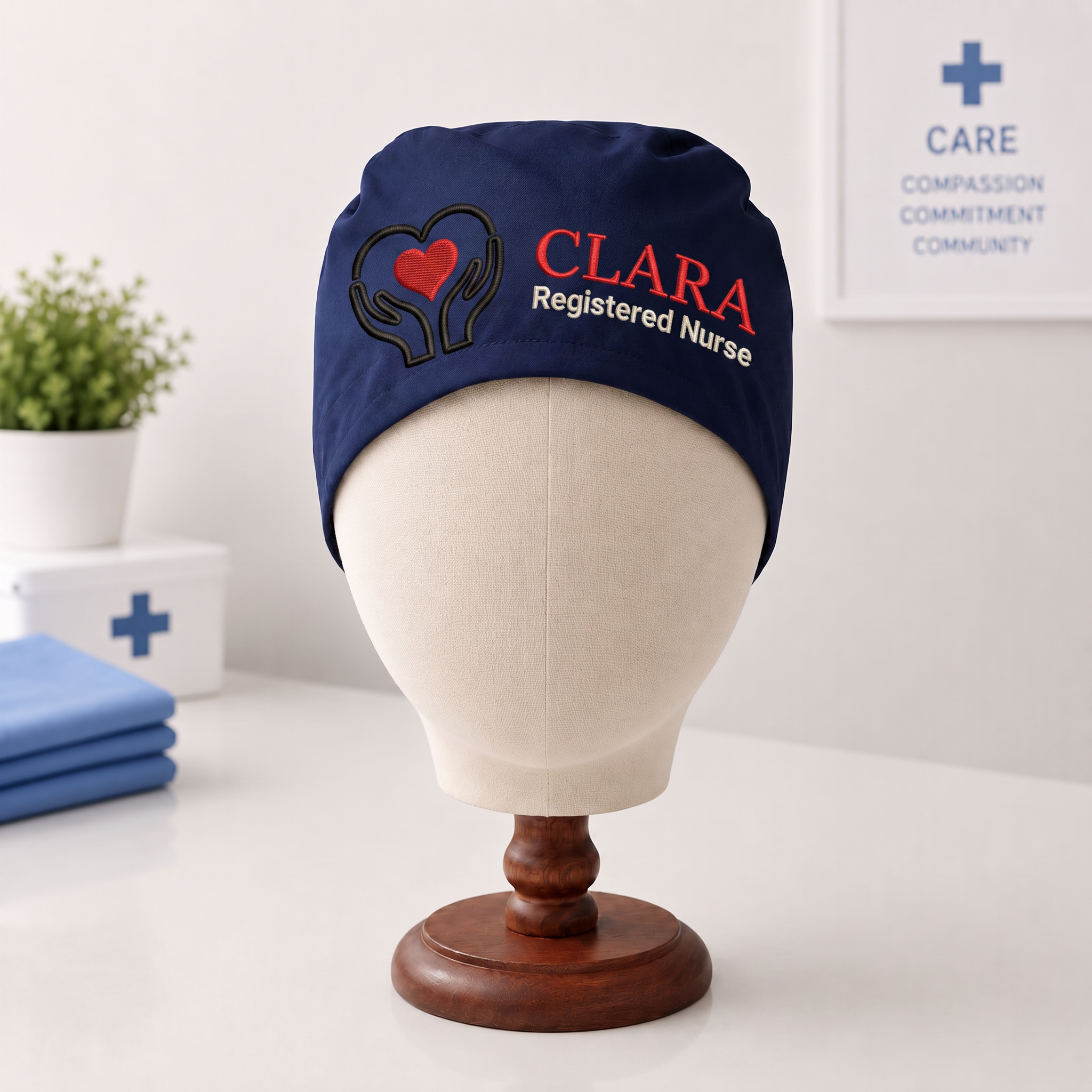 Registered Nurse Embroidered Scrub Cap | Personalized Medical Cap for Registered Nurse