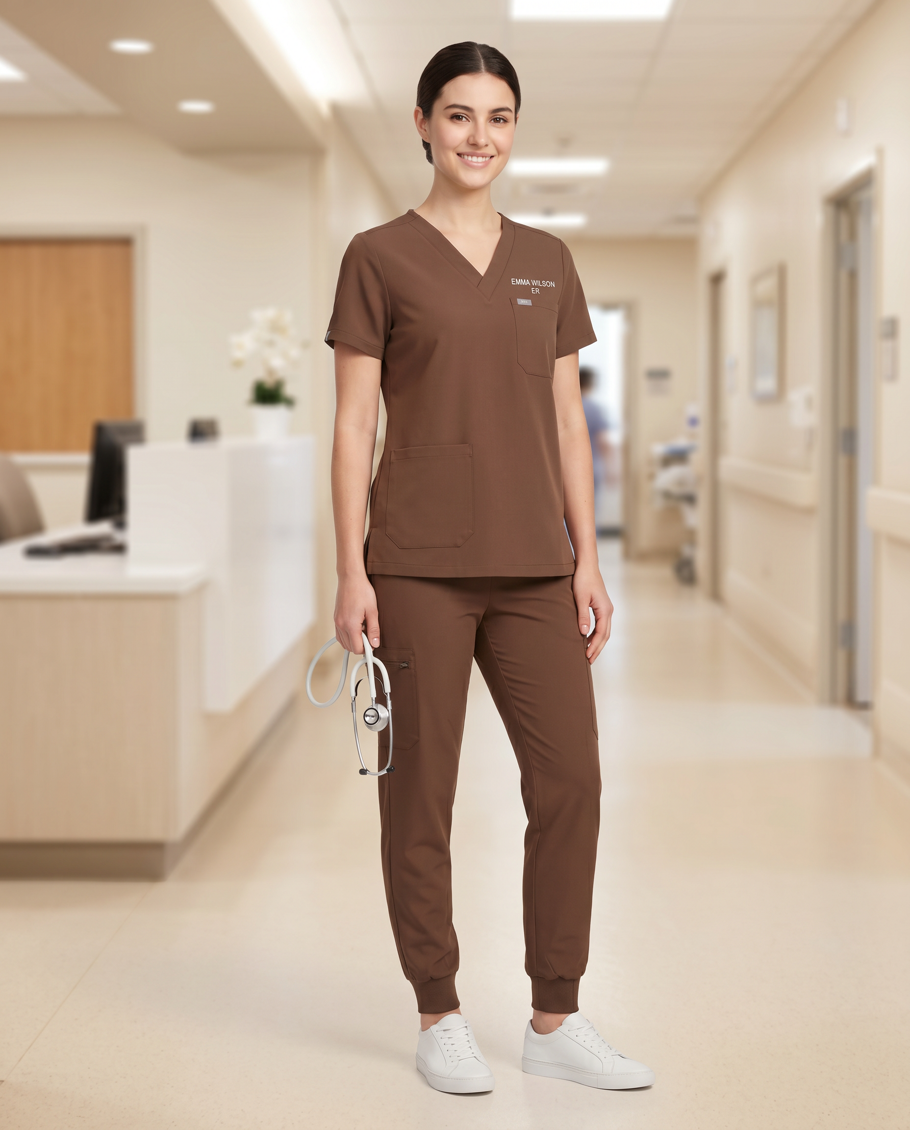 Custom Embroidered Doctor & Nurse Scrub Set
