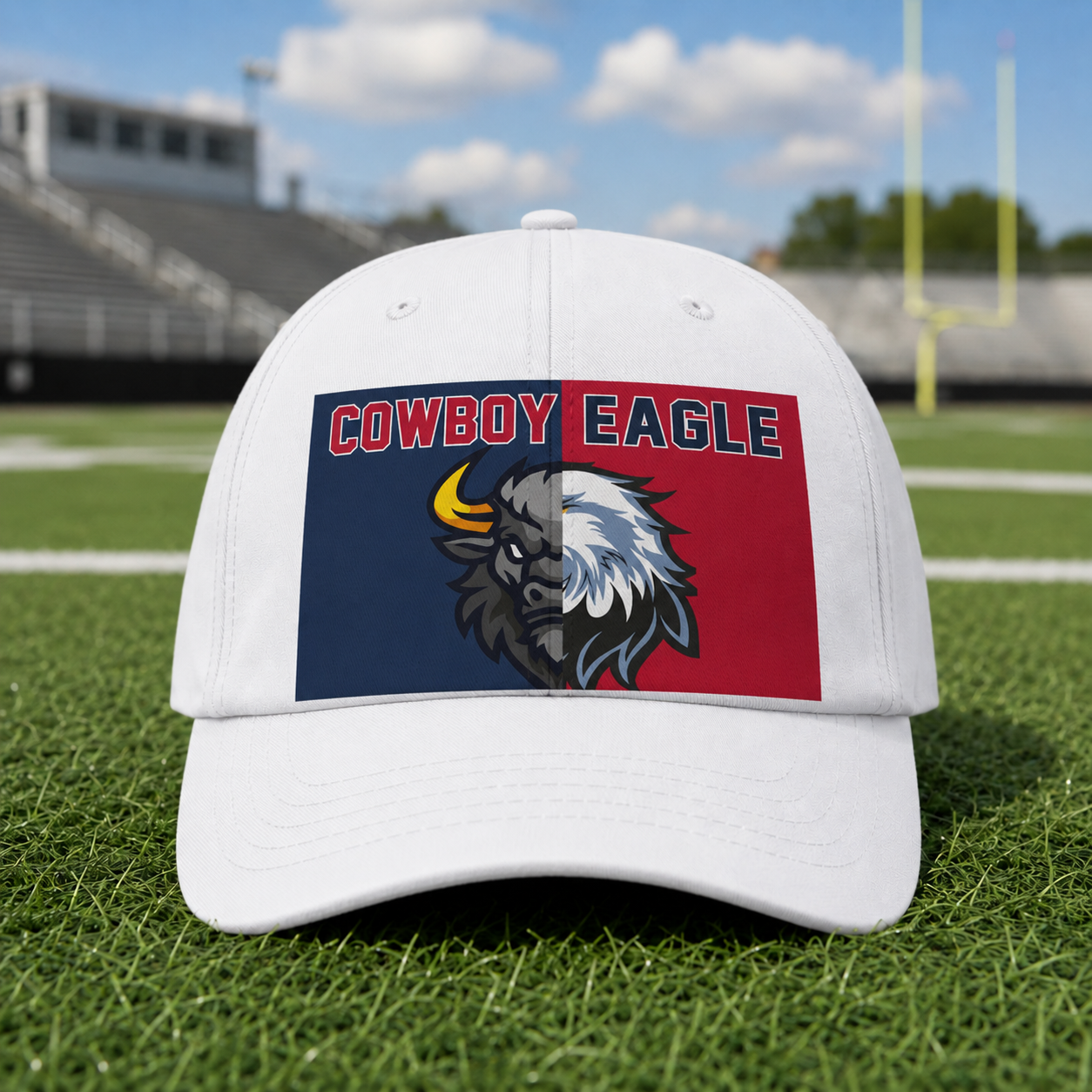 House Divided Cap | Custom Split Mascot Printed Sports Hat