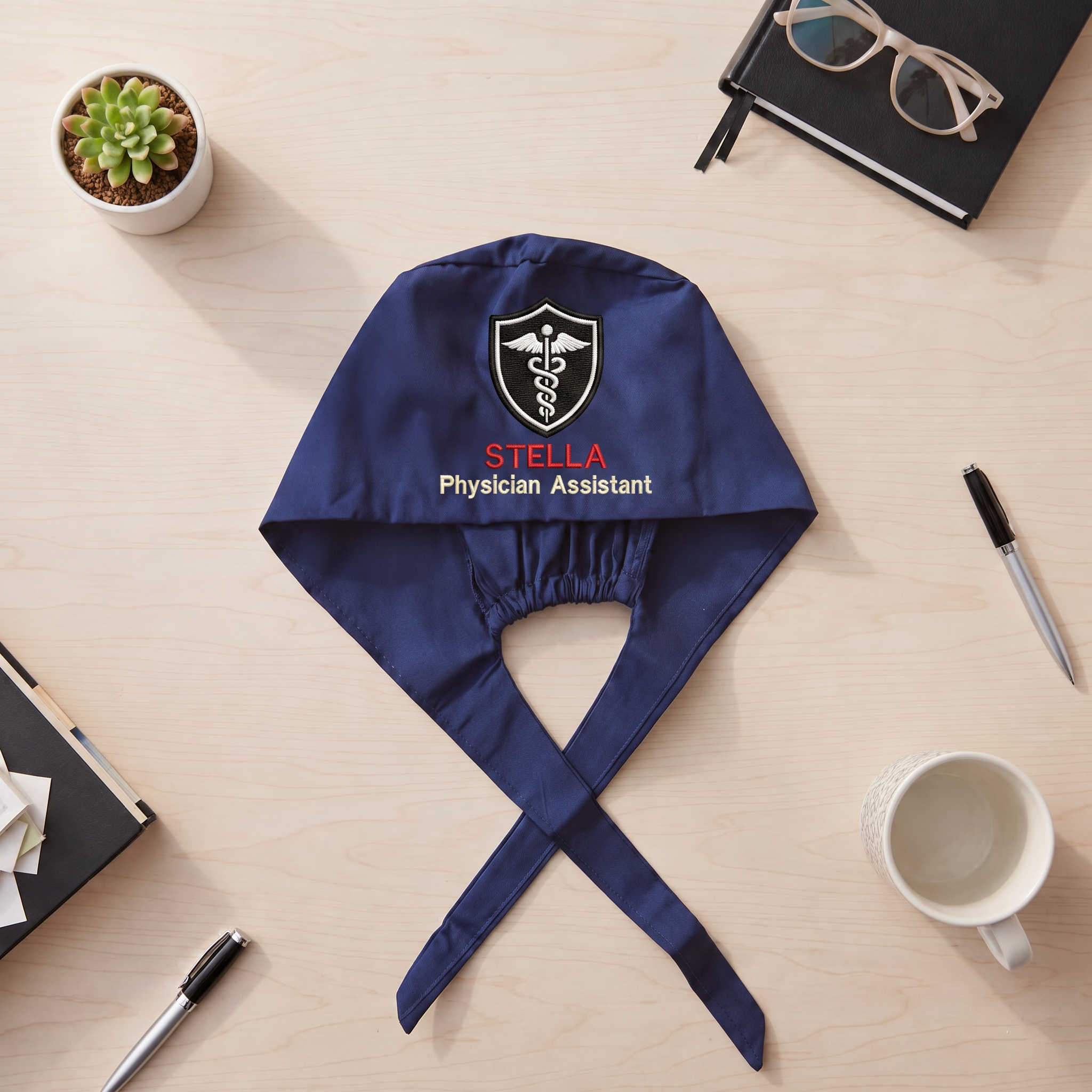 Physician Assistant Embroidered Scrub Cap | Personalized Medical Cap for Physician Assistant