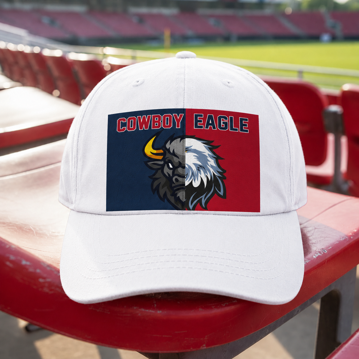 House Divided Cap | Custom Split Mascot Printed Sports Hat
