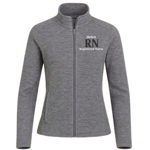 Custom Nurse Digi Stripe Fleece Jacket – Personalized Zip Up - view 3, custom embroidered by Intriklo