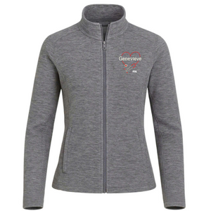 Custom RN Zip Up Digi Stripe Fleece Jacket – Personalized Nurse Apparel - view 3, custom embroidered by Intriklo