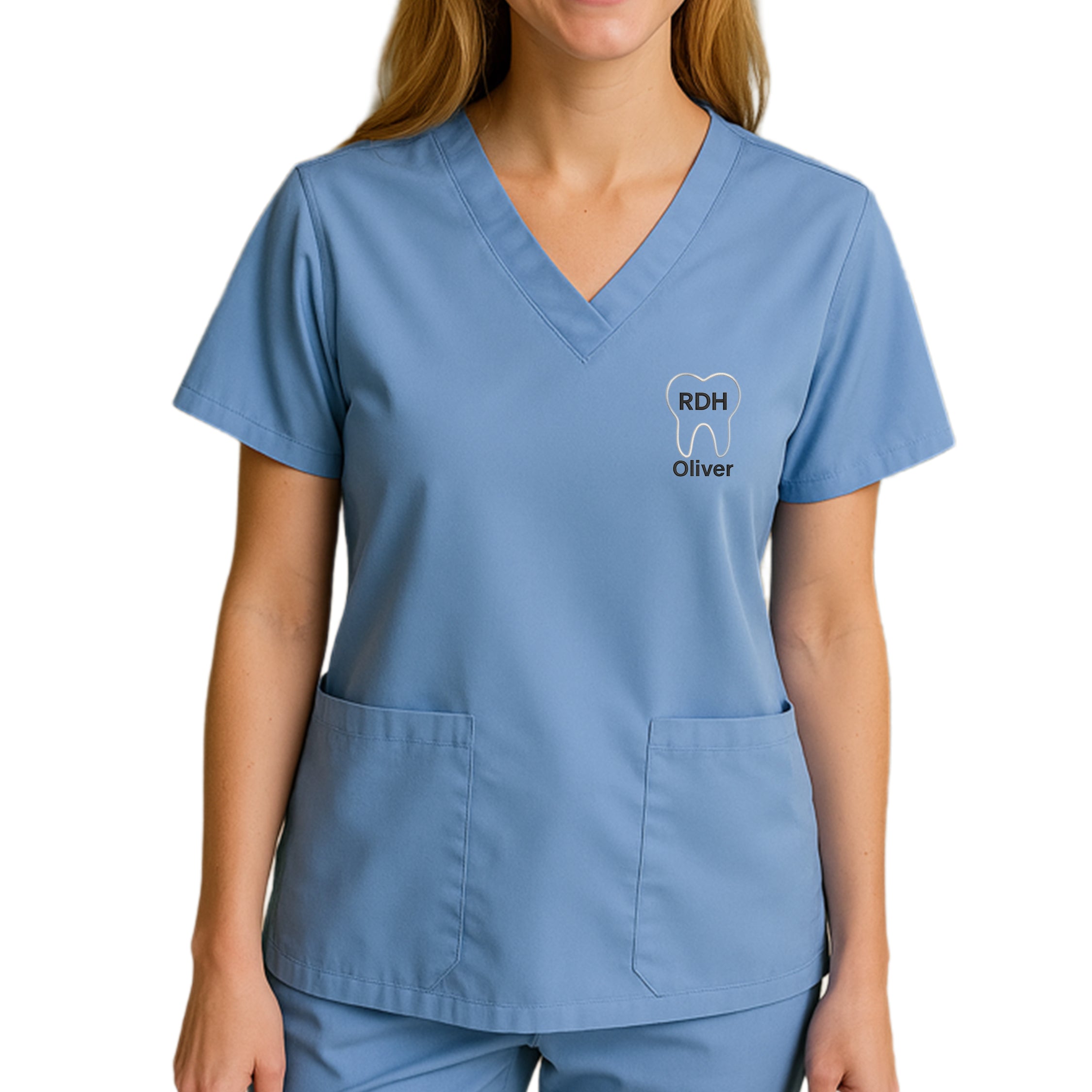 Custom Logo & Text Embroidered Scrubs Set – Medical Uniform 1