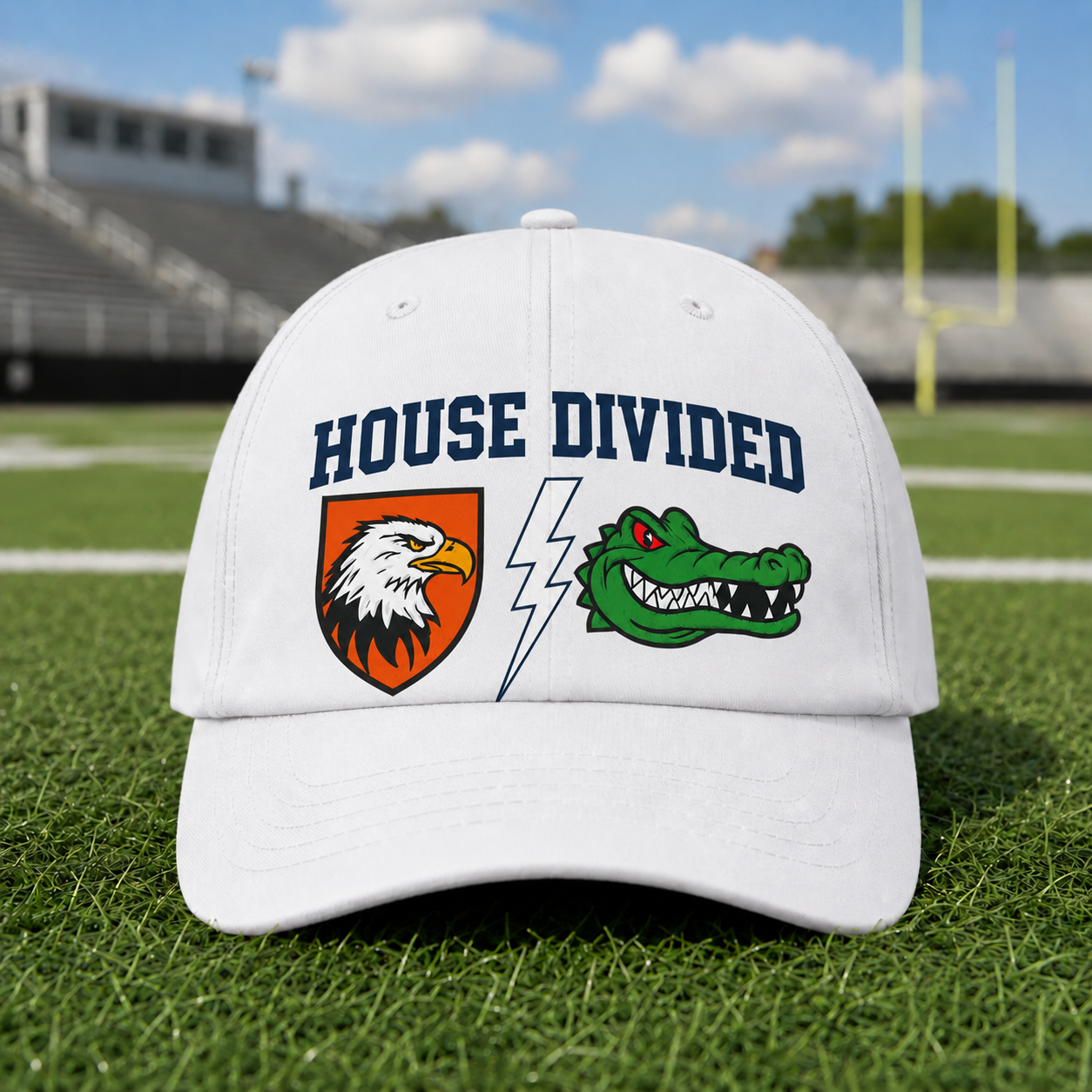 House Divided Cap | Custom Rival Mascot Printed Sports Hat