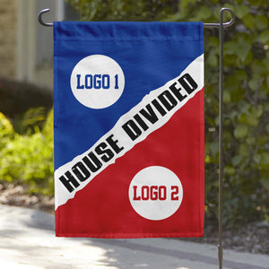 Personalized House Divided Flag | Custom Team Garden Flag - view 5, custom embroidered by Intriklo
