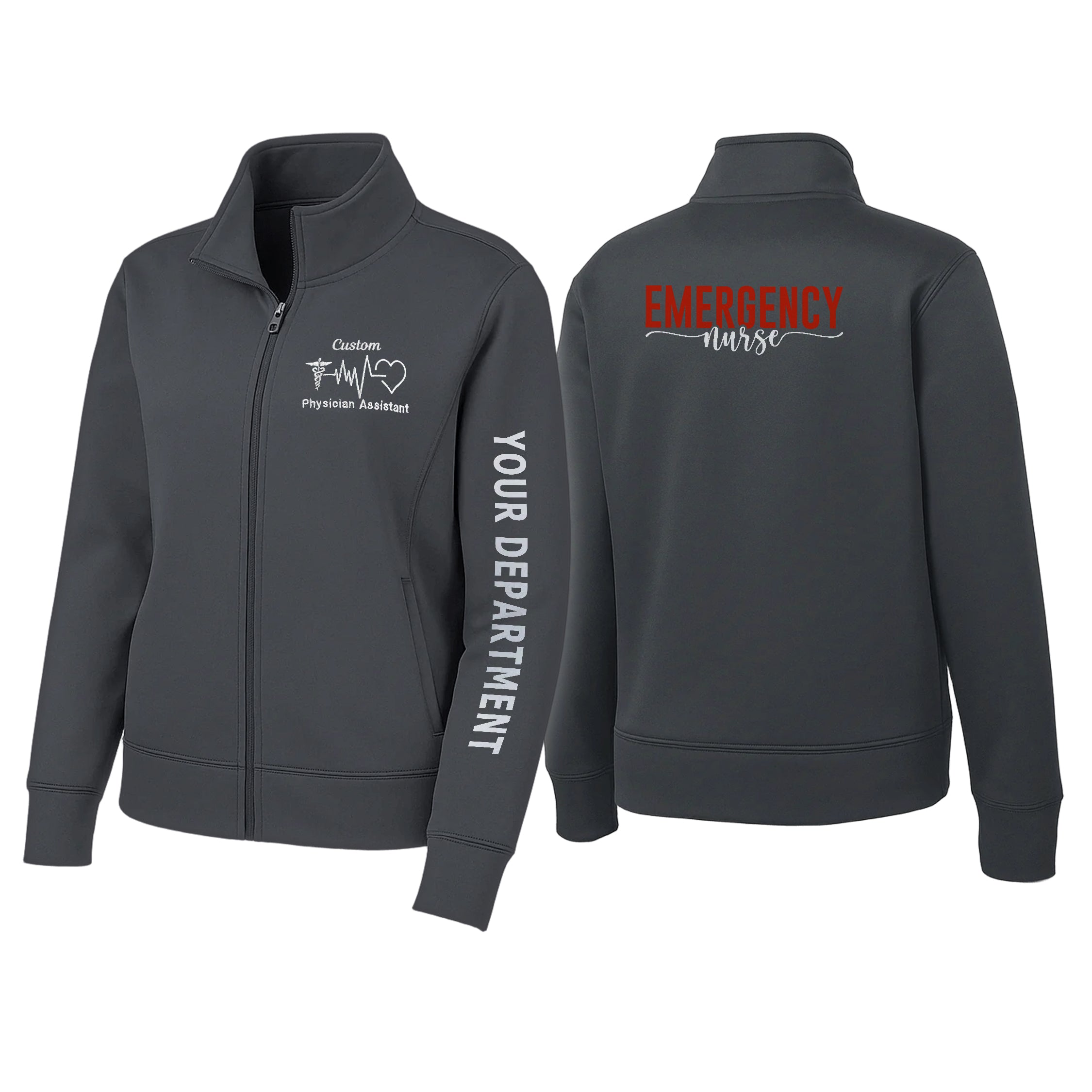 Custom Medical Dry-Fit Jacket – Embroidered Logo, Name & Department 11