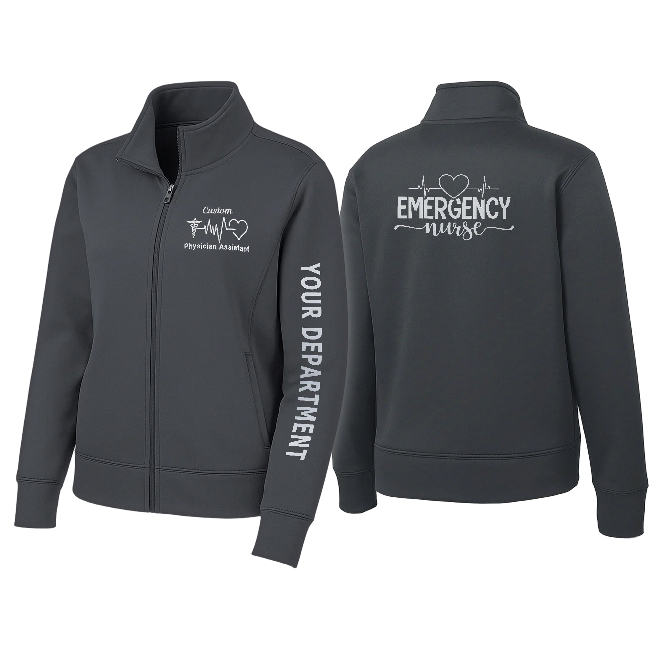 Custom Medical Dry-Fit Jacket – Embroidered Logo, Name & Department 12