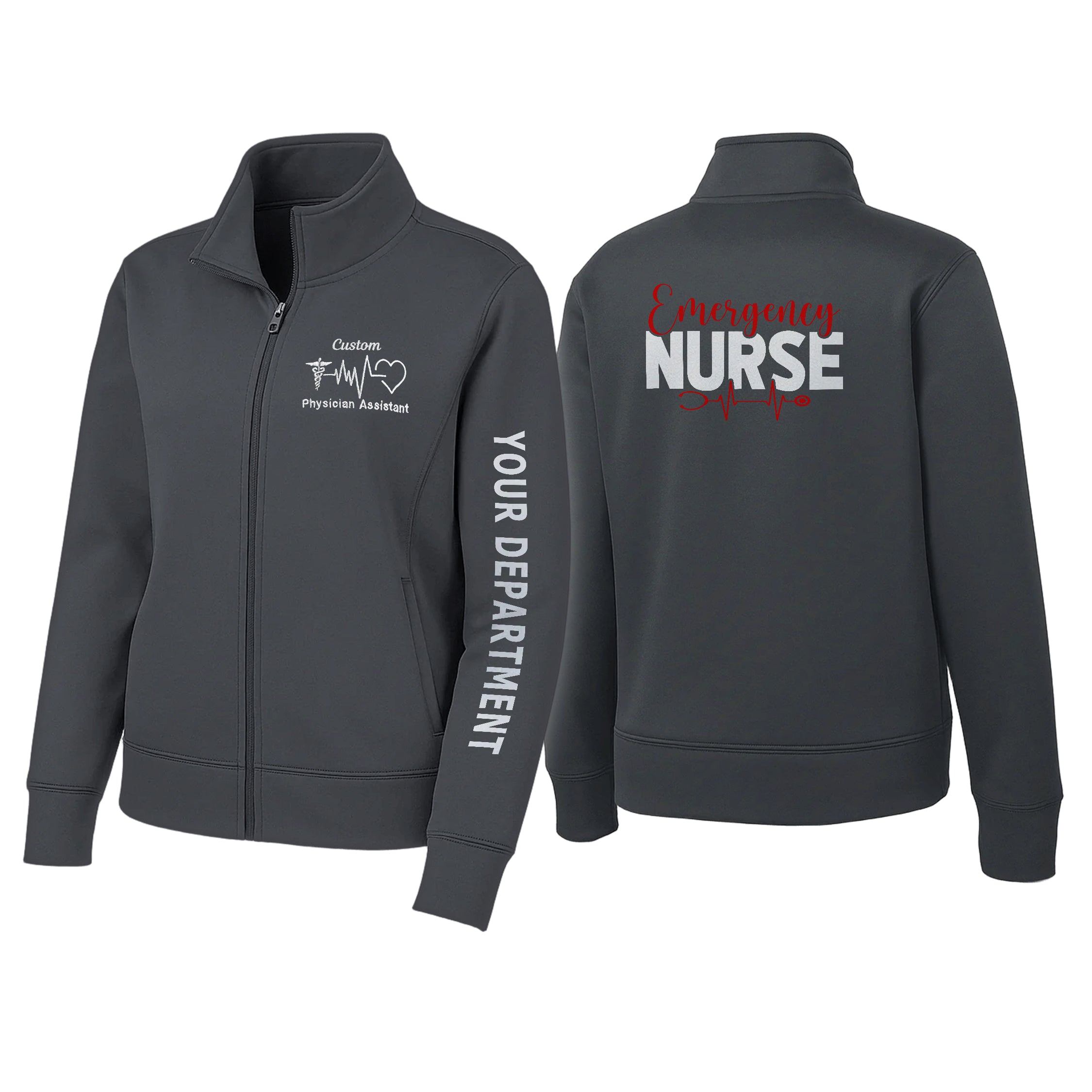 Custom Medical Dry-Fit Jacket – Embroidered Logo, Name & Department 10