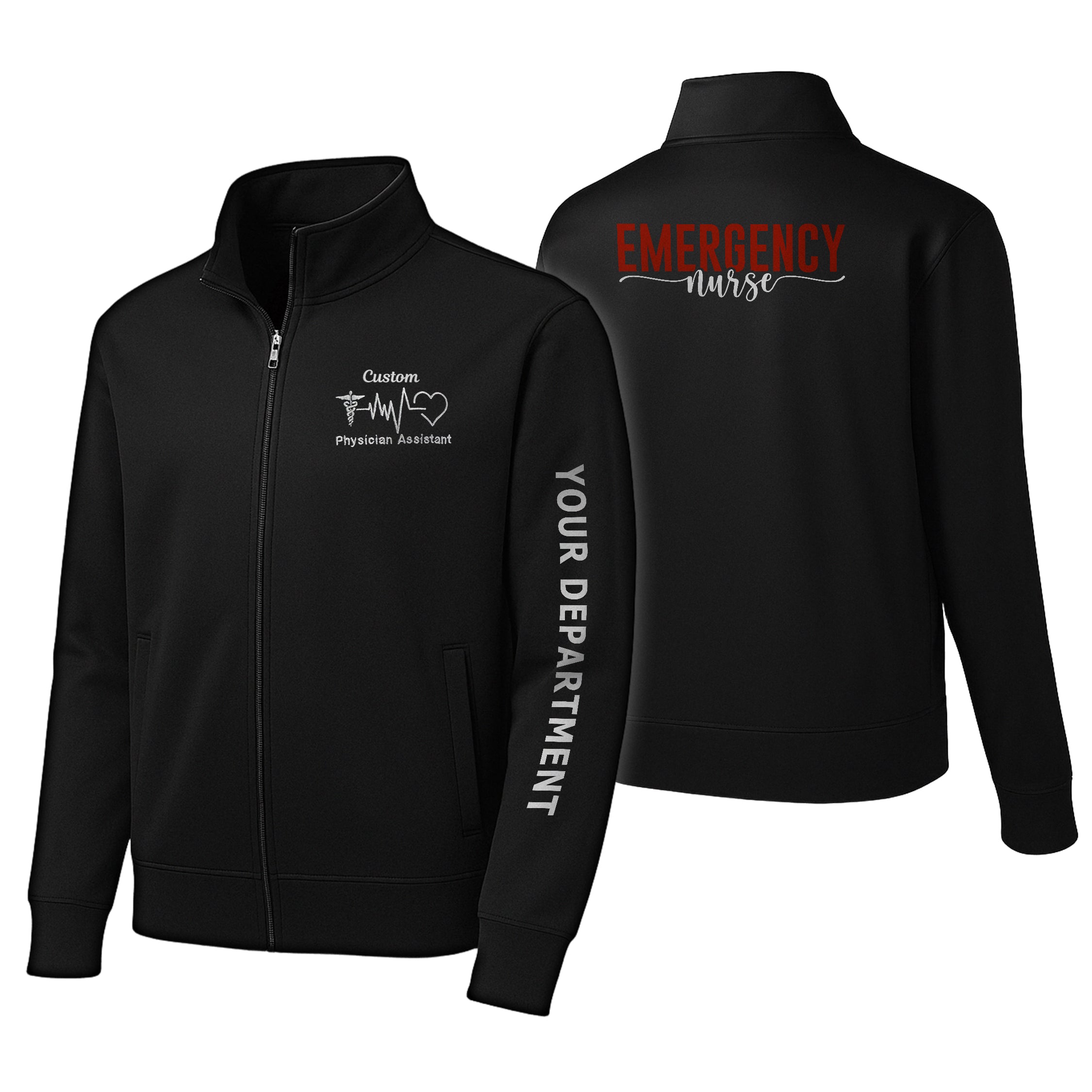 Custom Medical Dry-Fit Jacket – Embroidered Logo, Name & Department 11