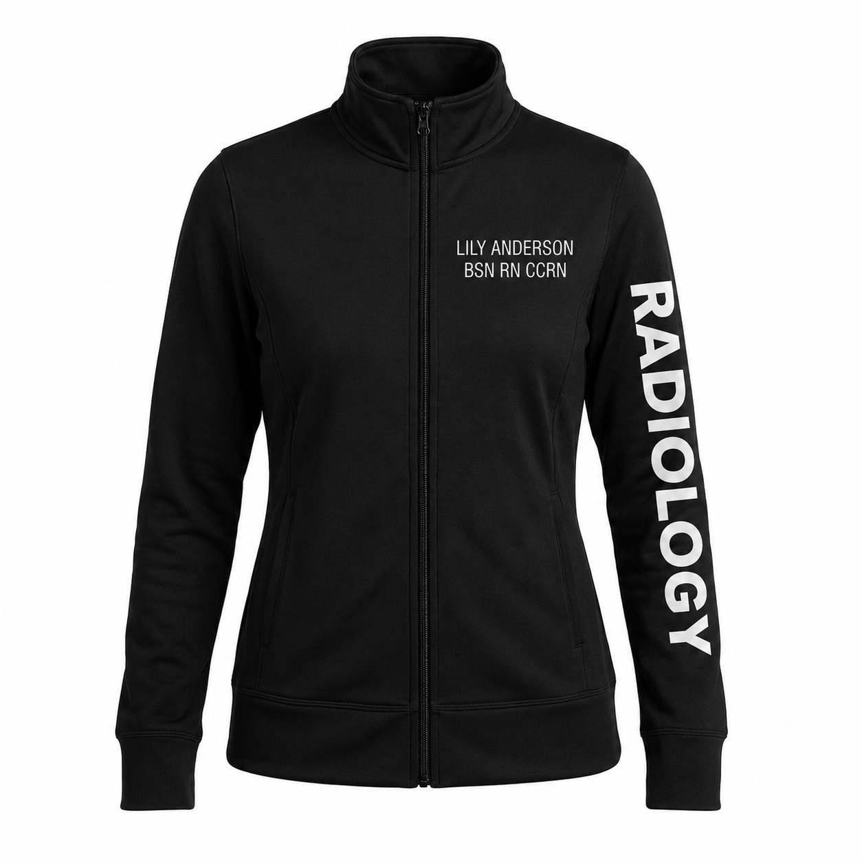 Custom Radiology Technologist Embroidered Fleece Jacket | Personalized Radiologic Tech Zip-Up
