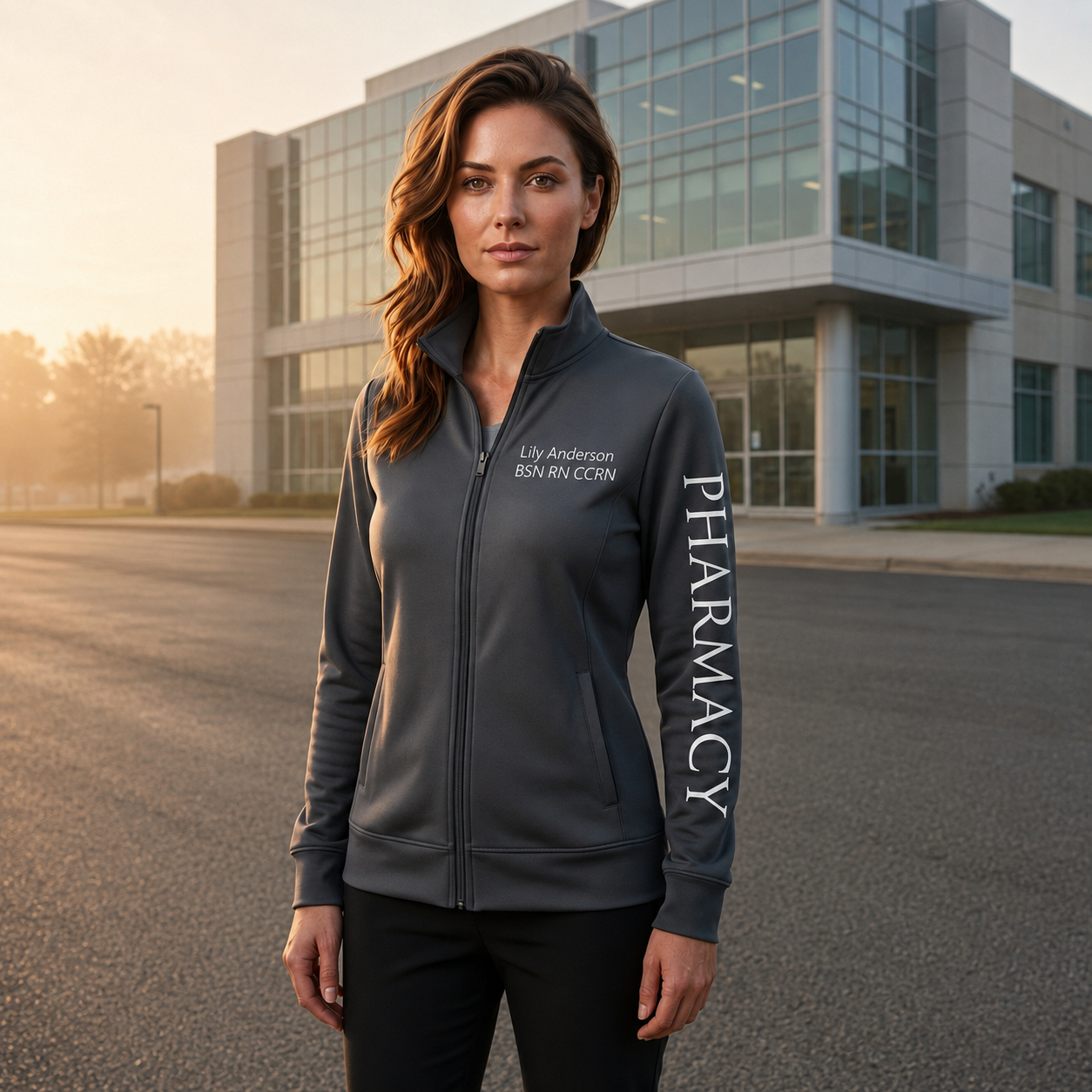 Custom Pharmacy Technician Embroidered Fleece Jacket | Personalized Pharmacy Zip-Up