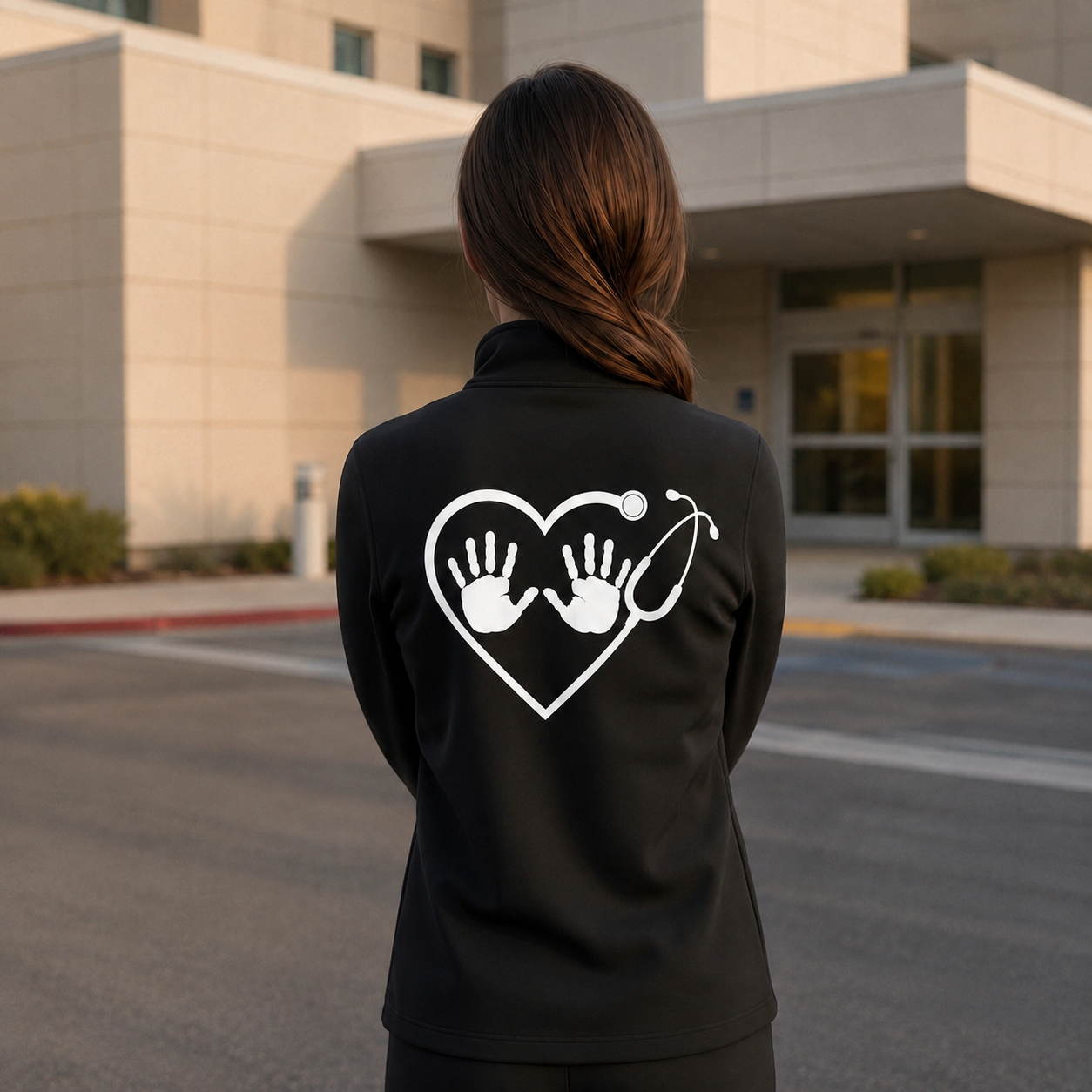Custom Pediatric Nurse Embroidered Fleece Jacket | Personalized Peds RN Zip-Up