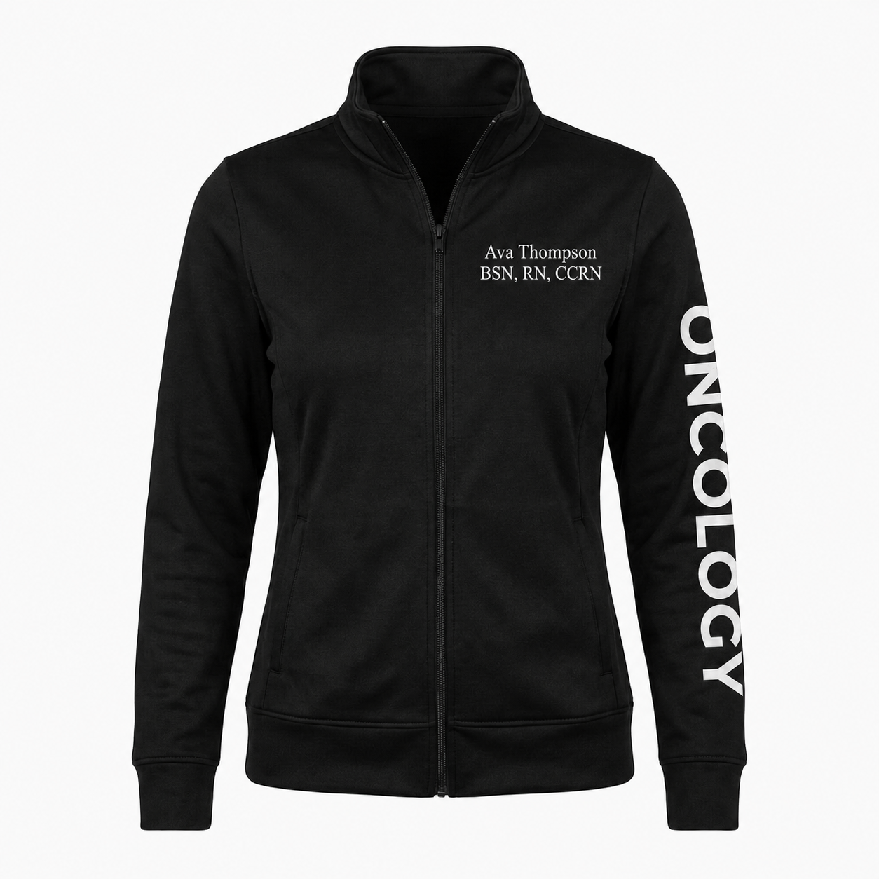 Custom Travel Nurse Embroidered Fleece Jacket | Personalized Travel RN Awareness Zip-Up