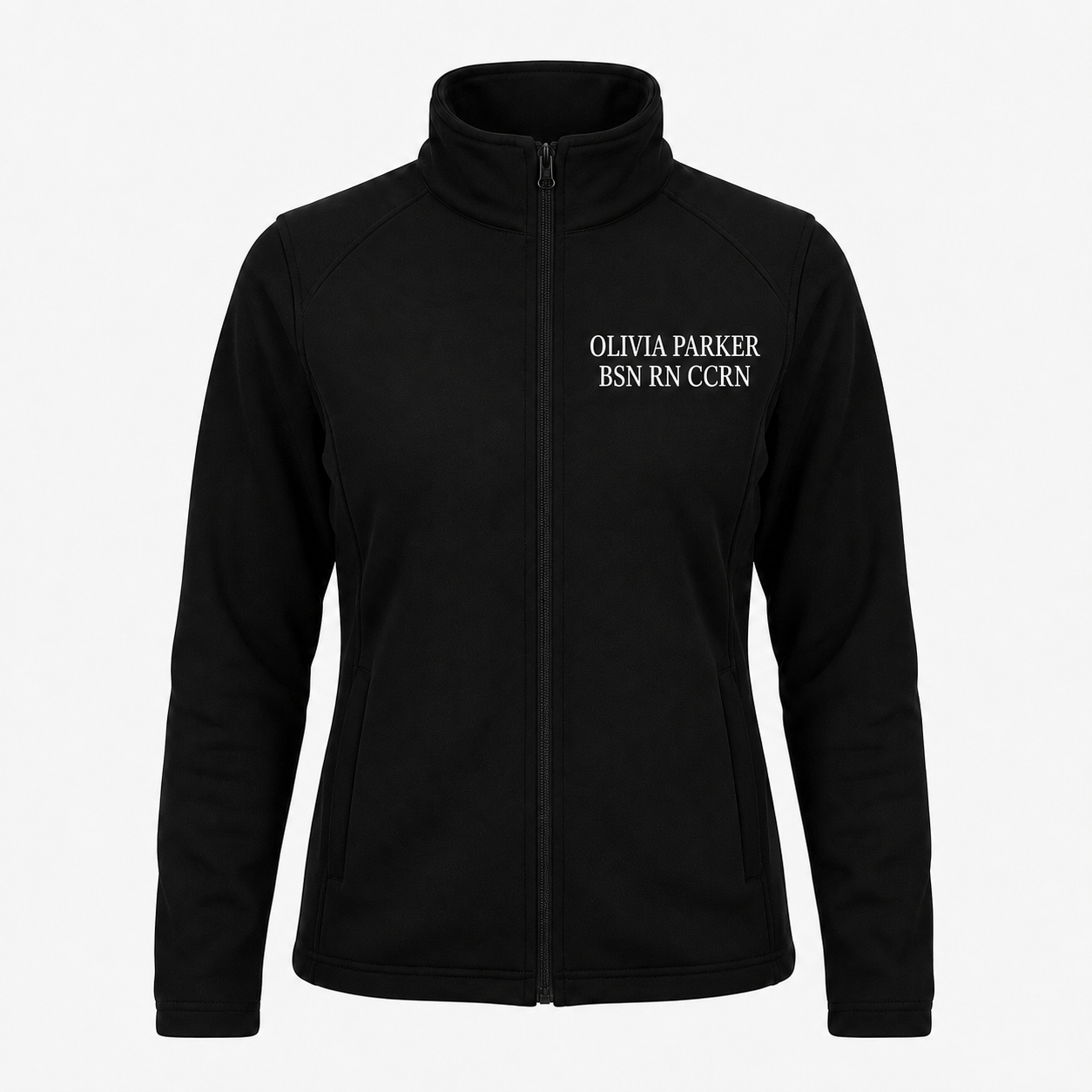 Custom Forensic Nurse Embroidered Fleece Jacket | Personalized Forensic RN Zip-Up