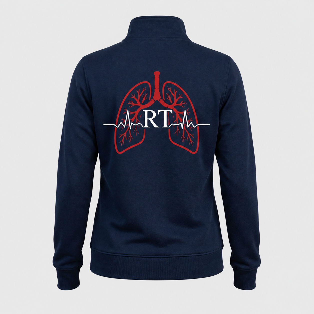 Custom Respiratory Therapist Embroidered Fleece Jacket | Personalized RT Medical Zip-Up