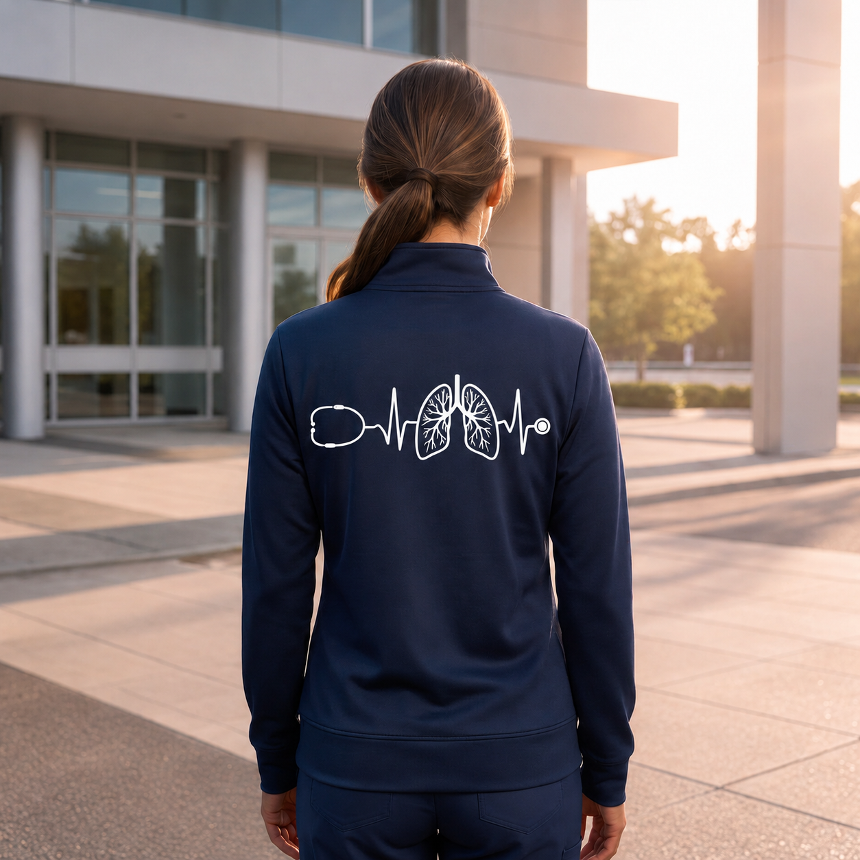 Custom Respiratory Therapist Embroidered Fleece Jacket | Personalized RT Zip-Up