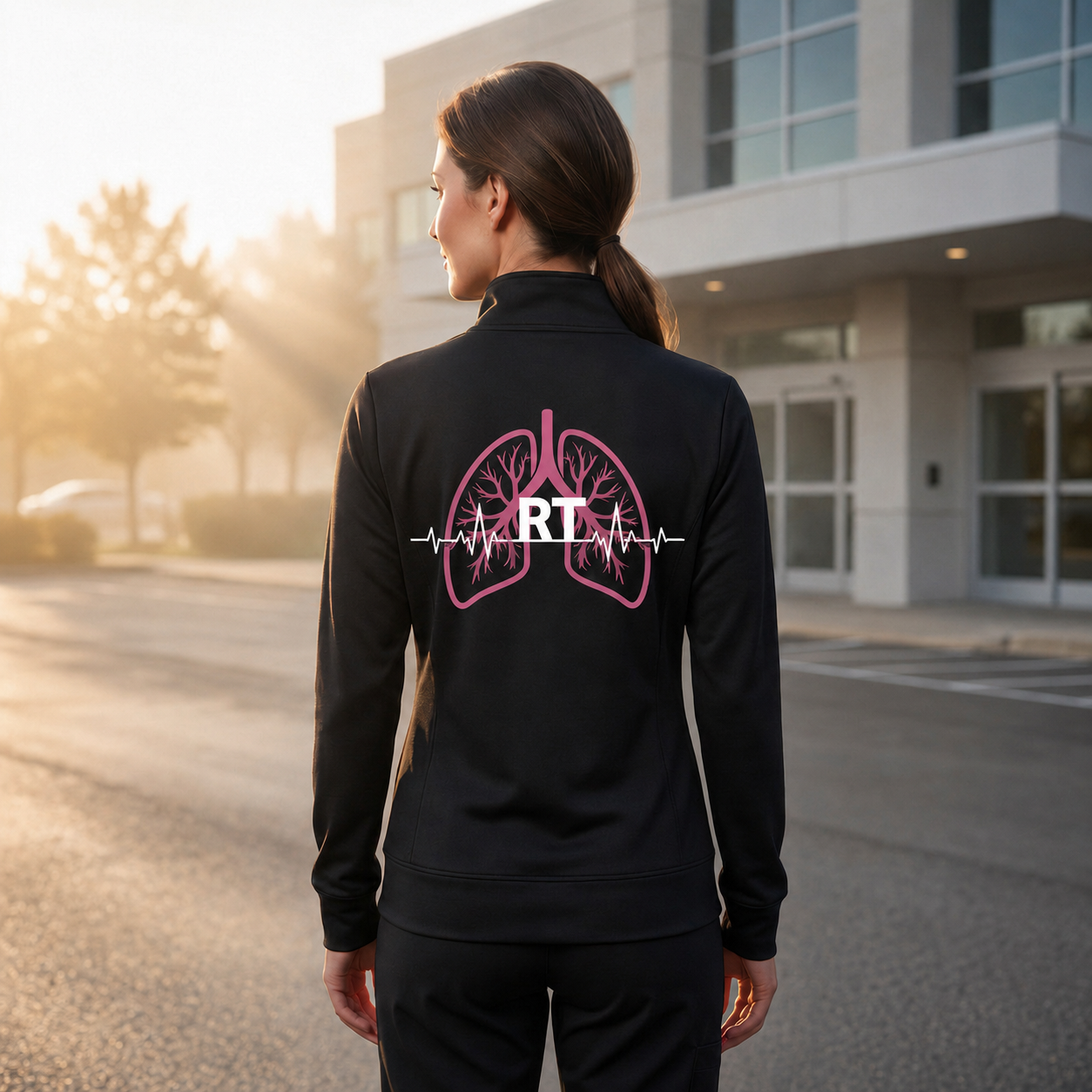 Custom Respiratory Therapist Embroidered Fleece Jacket | Personalized RT Care Zip-Up