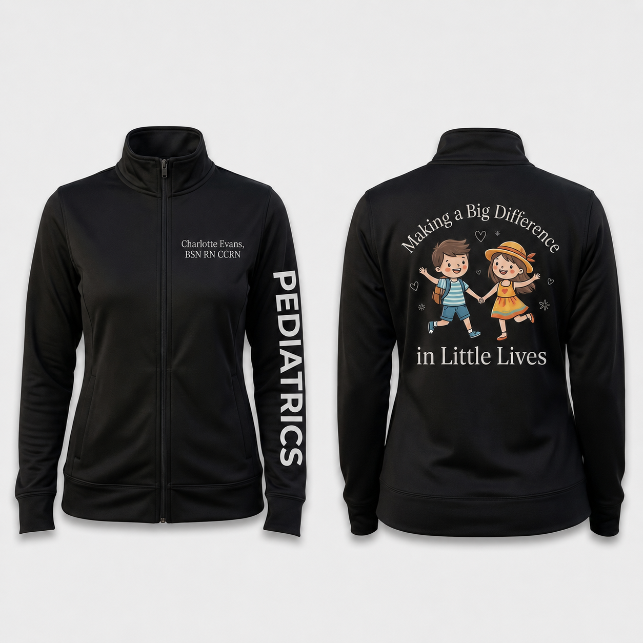 Custom Pediatric Fleece Jacket | Making a Difference in Little Lives Zip-Up