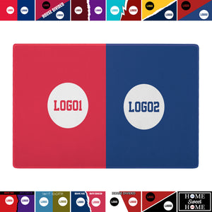 Custom House Divided Doormat | Personalized Sports Mat 2 - view 4, custom embroidered by Intriklo