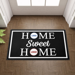 Custom House Divided Doormat | Personalized Sports Mat - view 4, custom embroidered by Intriklo