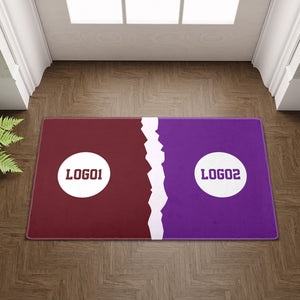 Custom House Divided Doormat | Personalized Sports Mat 3 - front view, custom embroidered apparel by Intriklo