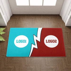 Custom House Divided Doormat | Personalized Sports Mat 4 - view 4, custom embroidered by Intriklo