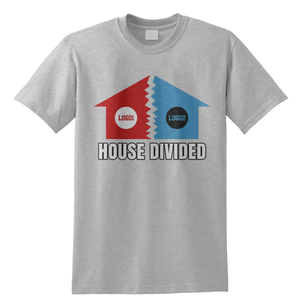 Personalized House Divided Sports Shirt – Any Teams, Any League 4 - front view, custom embroidered apparel by Intriklo