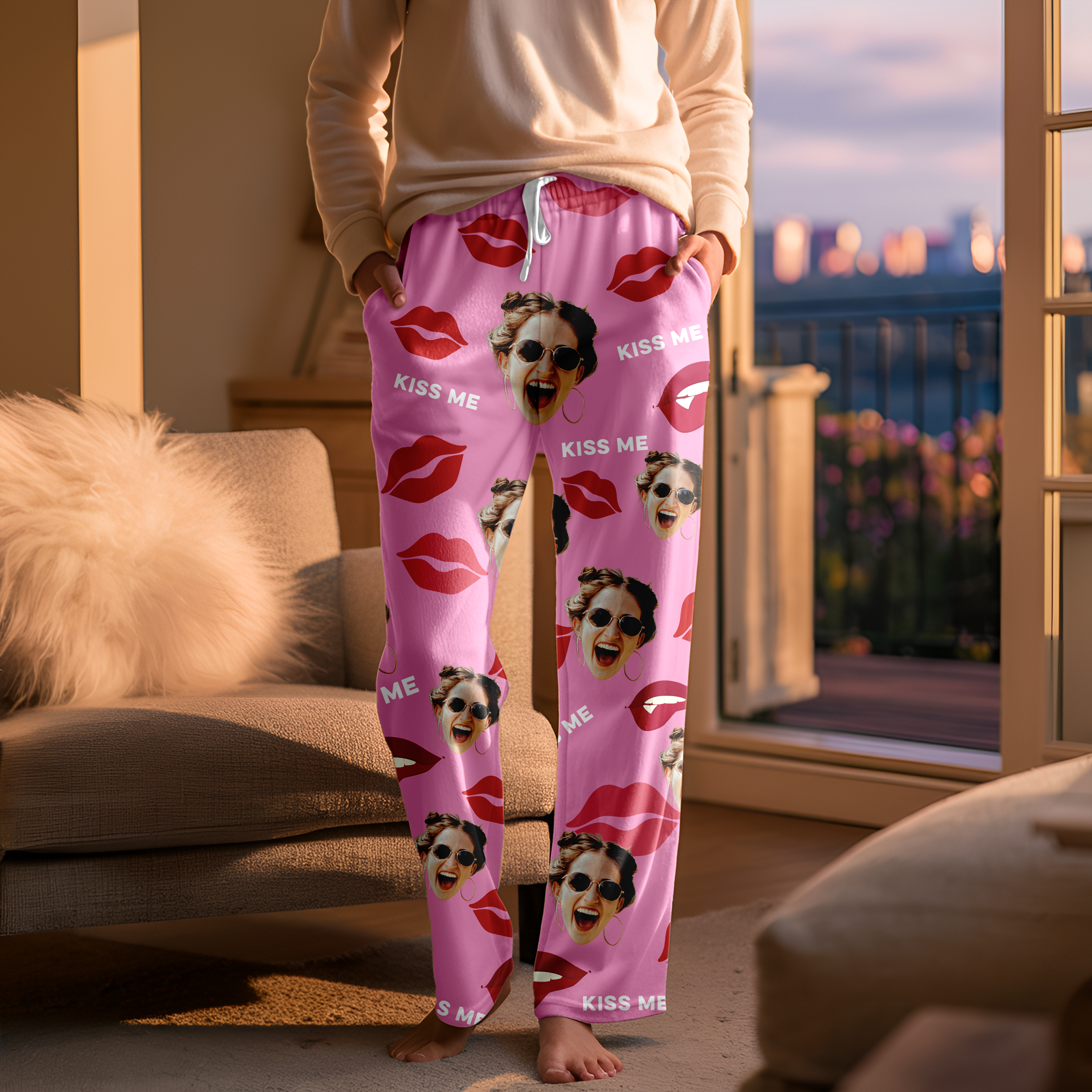 Custom Face Pajama Pants – Funny Personalized Sleepwear Gift 14