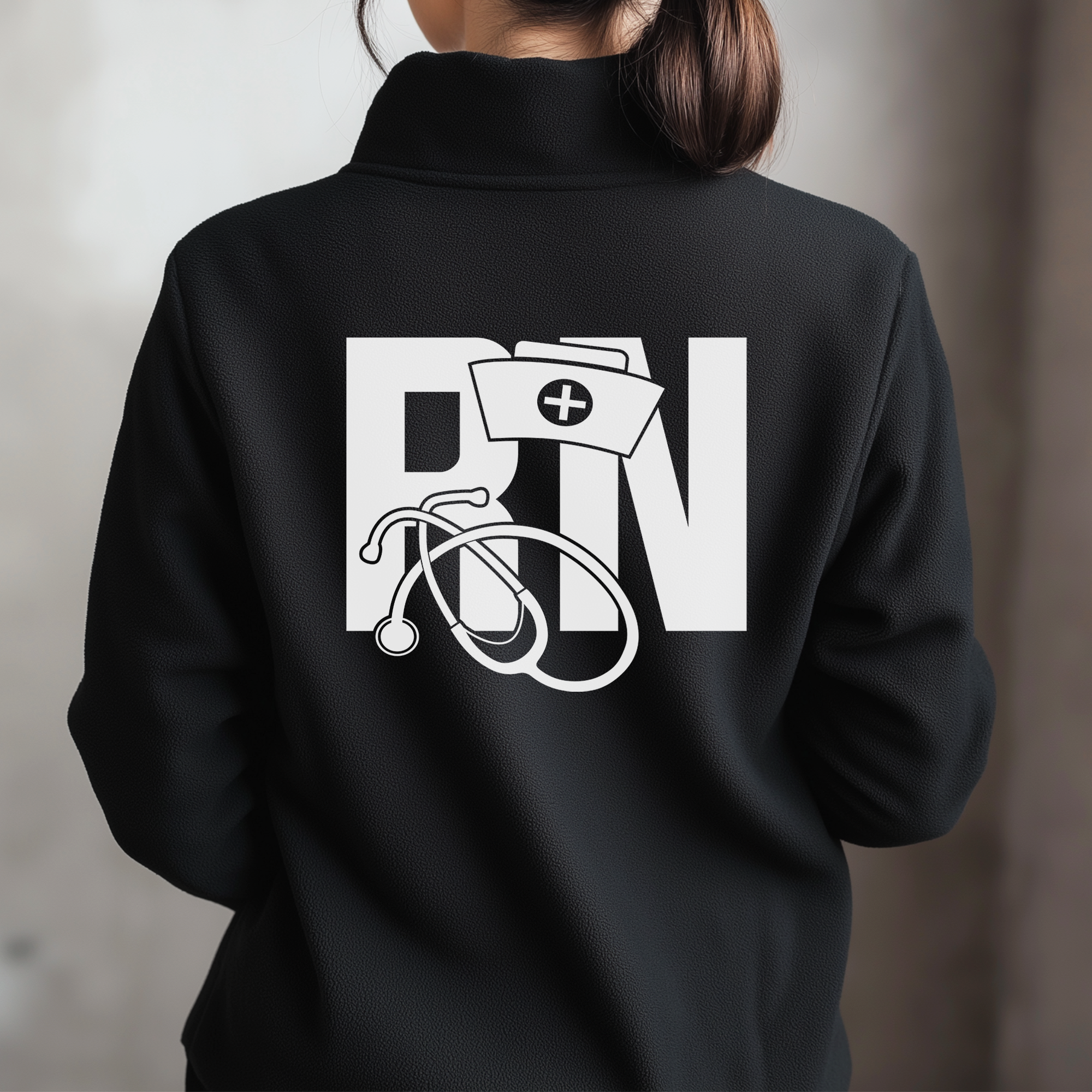 Custom Medical Fleece Jacket for Nurses & Healthcare Workers | Personalized RN Zip-Up 12