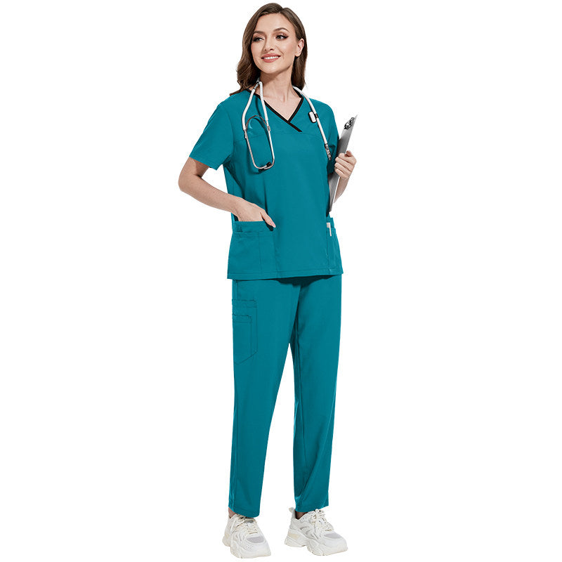 Operating room women's short-sleeve hand girder, pet hospital doctor work clothes, oral and dental clinic brush hand gowns, quick-drying