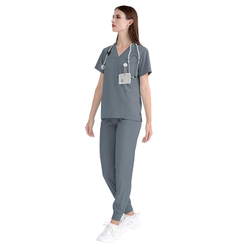 Operating room short-sleeved handwashing clothes, women's suits, nurses' uniforms, doctors' brushing clothes, cross-border Amazon handwashing clothes