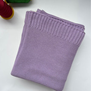 Light Purple knit baby blanket, plain color option
