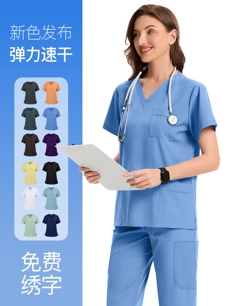 Nianqing nurse uniforms, hand clothes, operating room clothes, isolation clothes, men's and women's dental clinic uniforms, short-sleeved men and women's uniforms