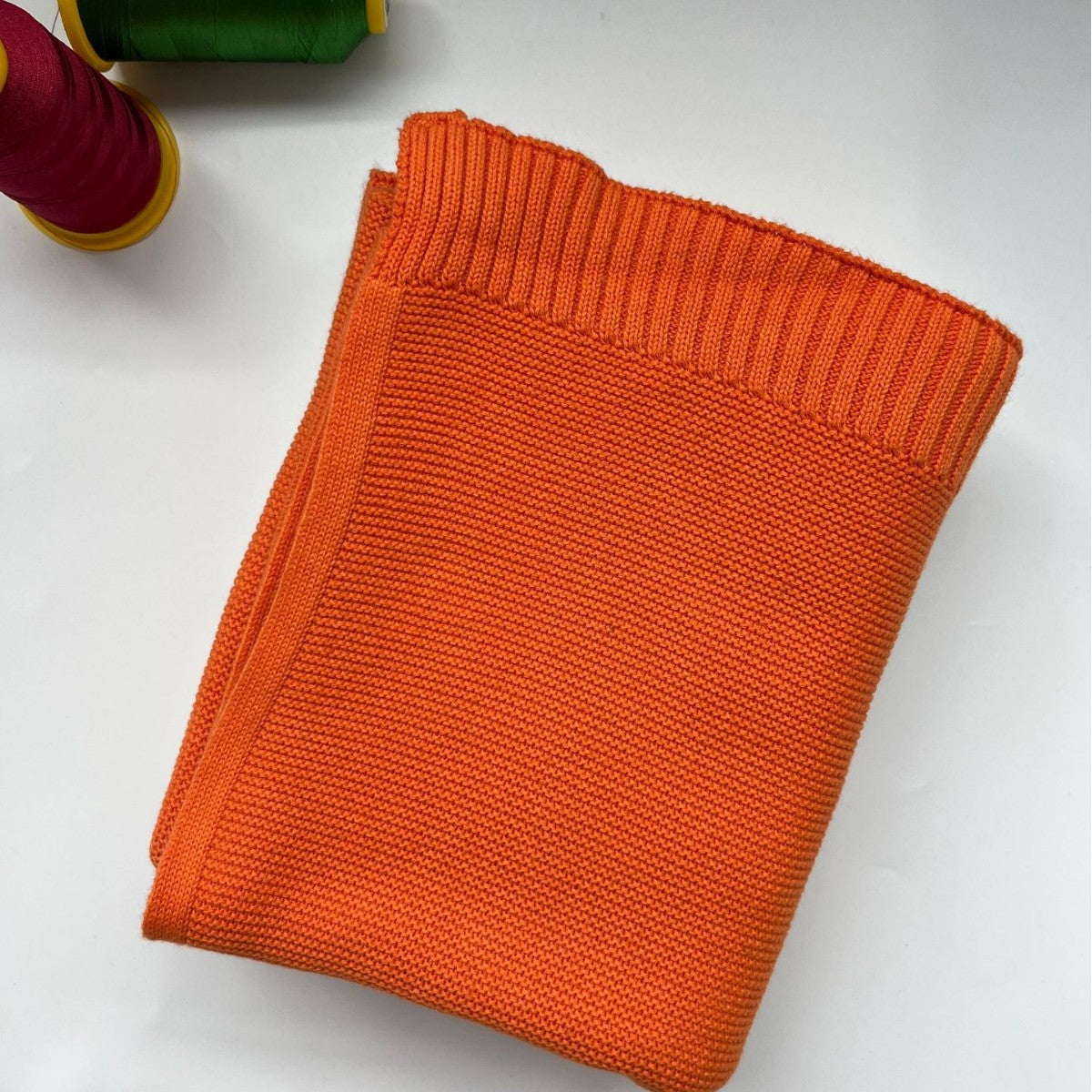 Pumpkin knit baby blanket, plain color option