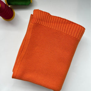 Pumpkin knit baby blanket, plain color option