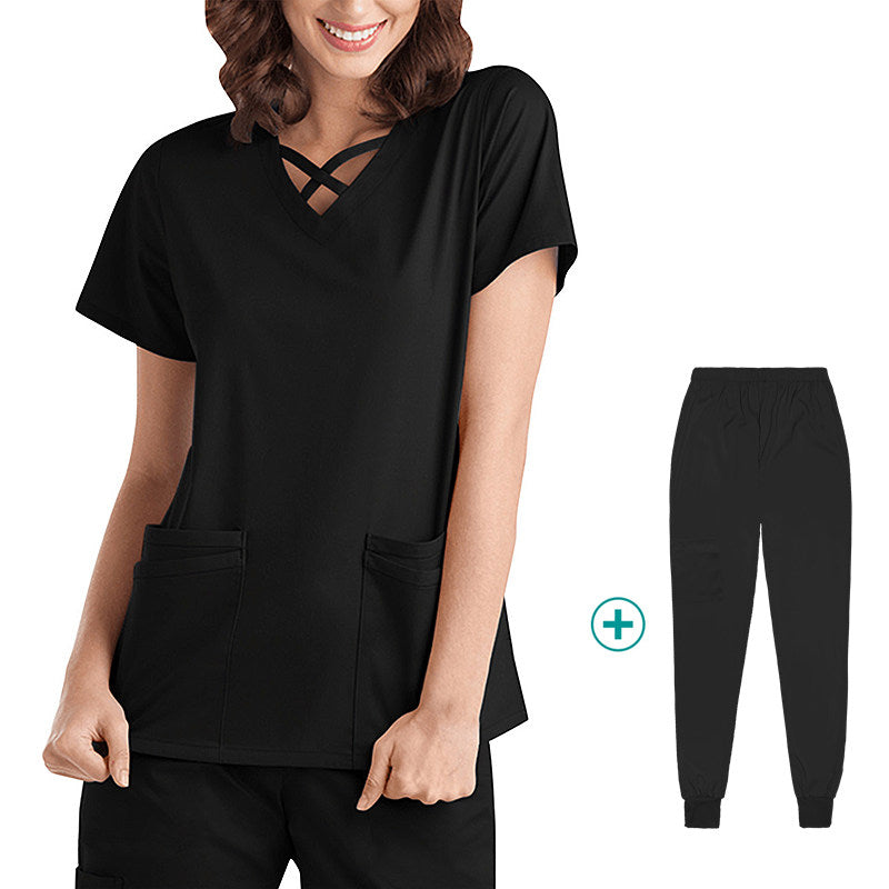 Nurse Uniform, Stretch Suit, Plastic Surgeon, Dentistry, Oral Surgery, Operating Theatre Work Clothes, Hospital Hand Washing Clothes, Short Sleeves