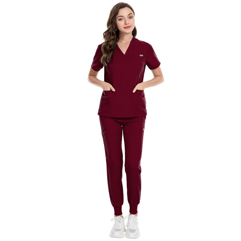 Nianqing casual short-sleeved hand clothes, nurses, operating room overalls, sets, women's beauty salons, clinics, hand-washing clothes, men