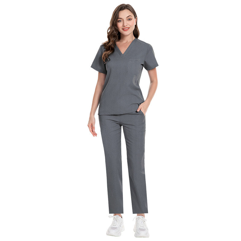Autumn and winter thick stretch quick-drying hand clothes high quality dental clinic doctors nurses operating room surgical clothes for men and women