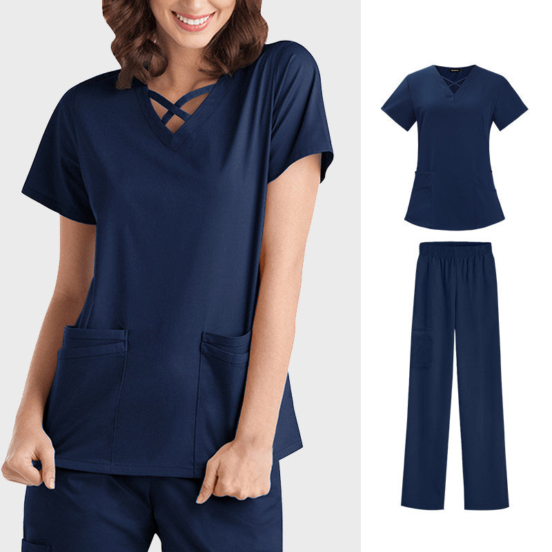 Nurse Uniform, Stretch Suit, Plastic Surgeon, Dentistry, Oral Surgery, Operating Theatre Work Clothes, Hospital Hand Washing Clothes, Short Sleeves