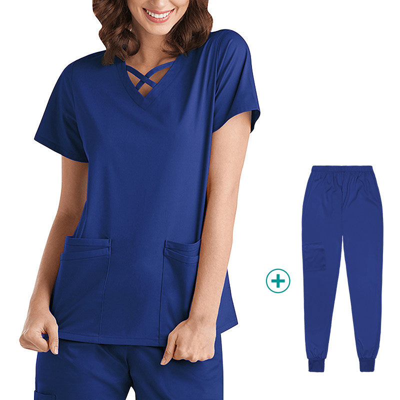 Nurse Uniform, Stretch Suit, Plastic Surgeon, Dentistry, Oral Surgery, Operating Theatre Work Clothes, Hospital Hand Washing Clothes, Short Sleeves