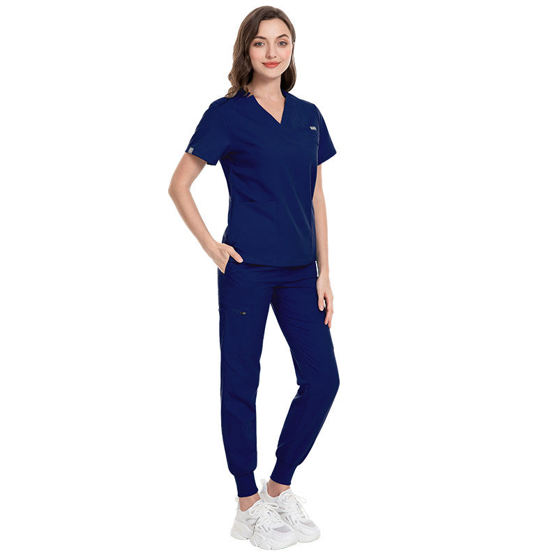 Nianqing casual short-sleeved hand clothes, nurses, operating room overalls, sets, women's beauty salons, clinics, hand-washing clothes, men