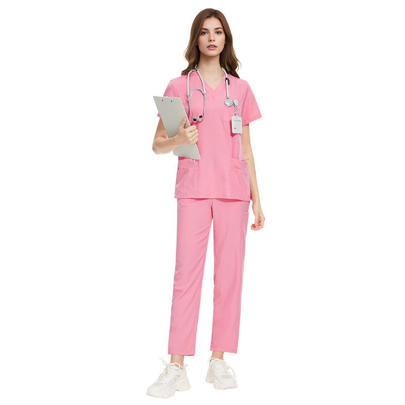 Nianqing lightweight, breathable, comfortable, stretch hand gown, dental office overalls, doctor's work uniform, navy suit