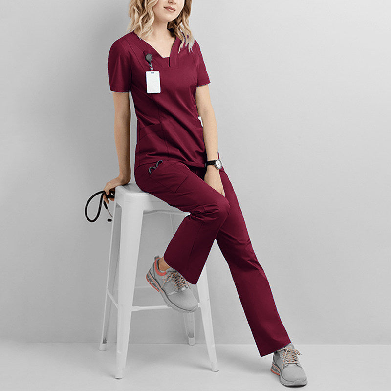 Nian Qing brush hand clothes, female dentist work clothes, short sleeve men's hand clothes, new operating room, beauty salon nurse uniforms