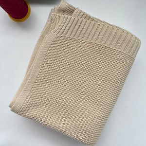 Apricot knit baby blanket, plain color option
