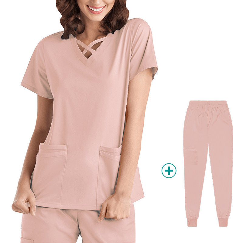 Nurse Uniform, Stretch Suit, Plastic Surgeon, Dentistry, Oral Surgery, Operating Theatre Work Clothes, Hospital Hand Washing Clothes, Short Sleeves