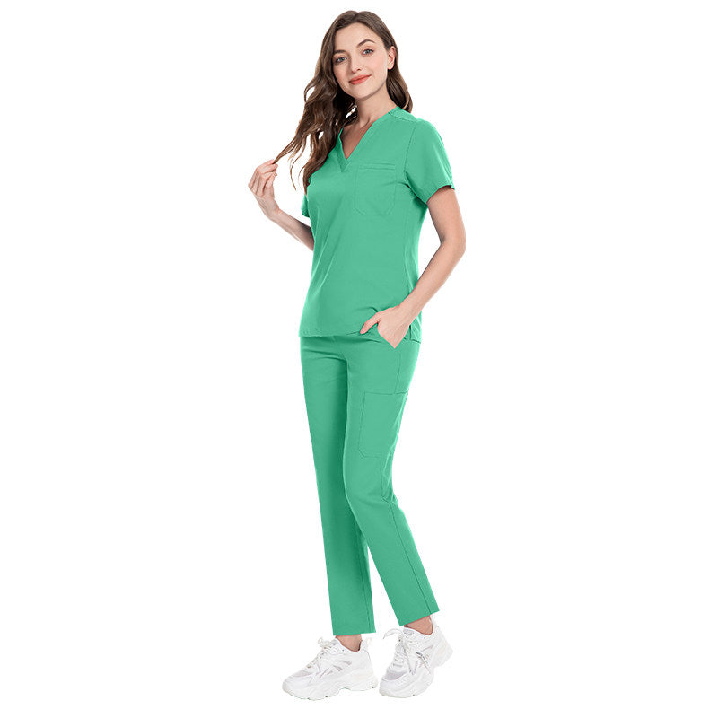 Autumn and winter thick stretch quick-drying hand clothes high quality dental clinic doctors nurses operating room surgical clothes for men and women