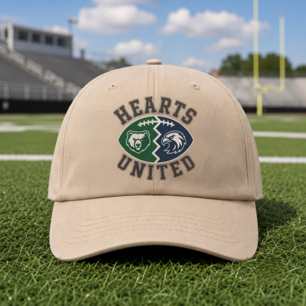 Hearts United Cap | Custom Football Emblem Printed Sports Hat