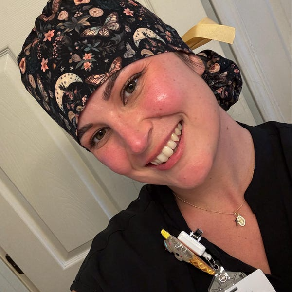 Fully Customized Embroidered Ponytail Scrub Caps for Women – Surgical Scrub Hat for Long Hair